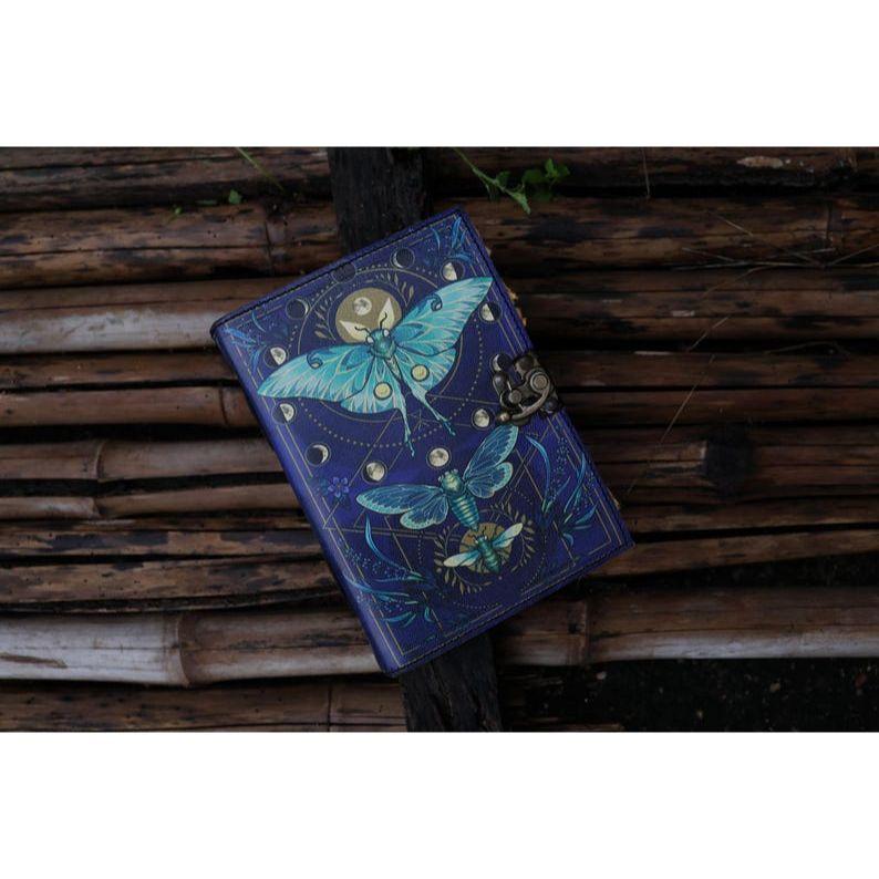 Leather Journal Spell Wizard Cat Book Blank Magik Notebook Book Of Shadows Wiccan Pagan Grimoire Book for Traveling Sketching Best Gift