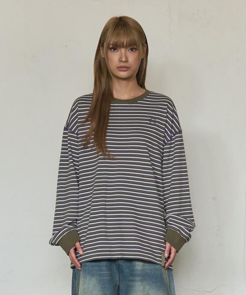 NONTYPE Multi Stripe Long Sleeve (Khaki)