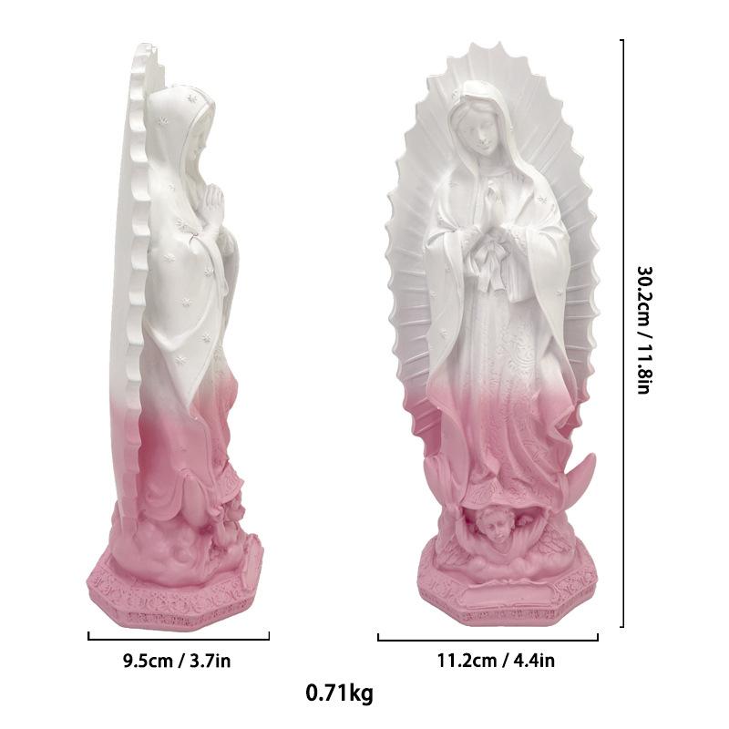 Resin Handicrafts Virgin Mary Christian Sculpture Catholic Goddess Sculpture Decorative Figurines Home Decoration Accessories