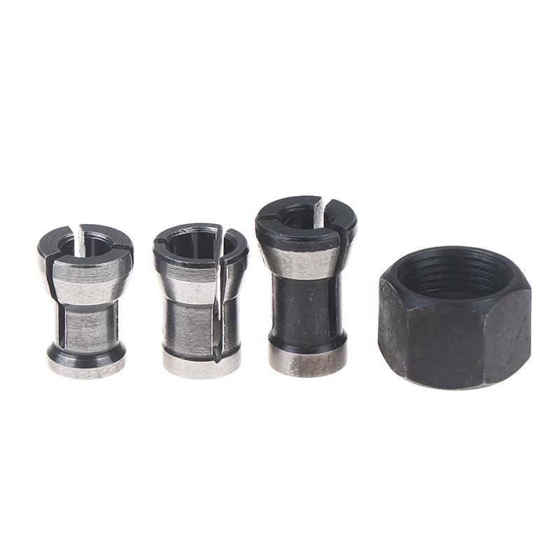 1 sada M17 6/6,35/8 mm kleštinový sklíčidlo adaptér s maticí kovové gravírování ořezávací stroj frézka fréza příslušenství