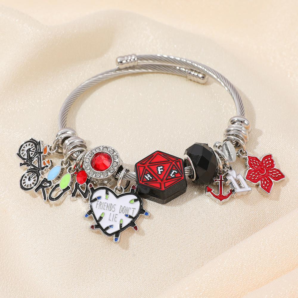 Stranger Things Cartoon Character Bracelet With Electroplated Zinc Alloy For Gift Giving In Spring 2026