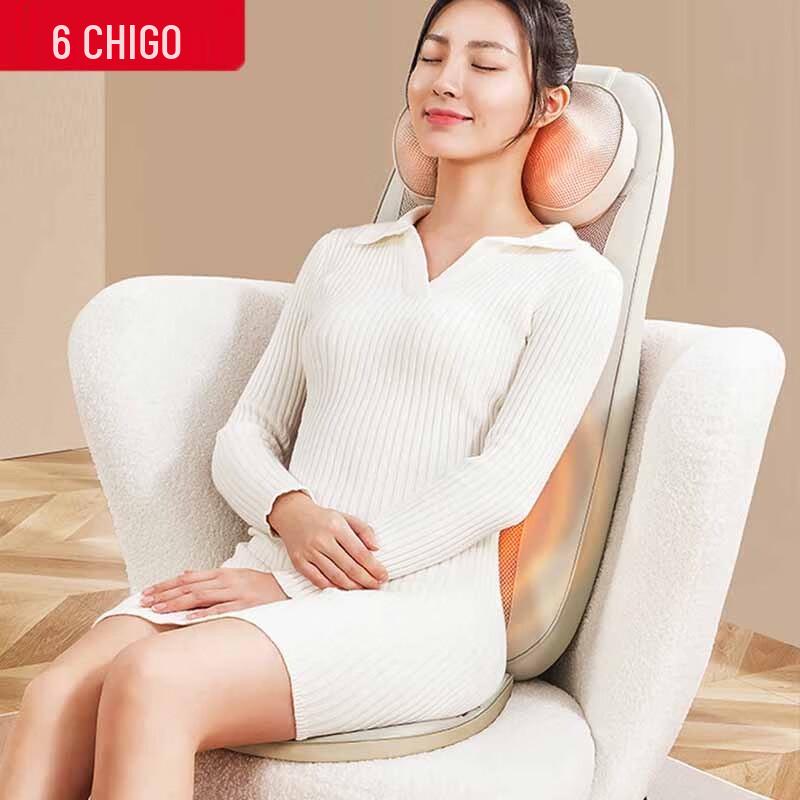 Chigo Full Body Massage Cushion with Heat and Upgraded Neck Therapy