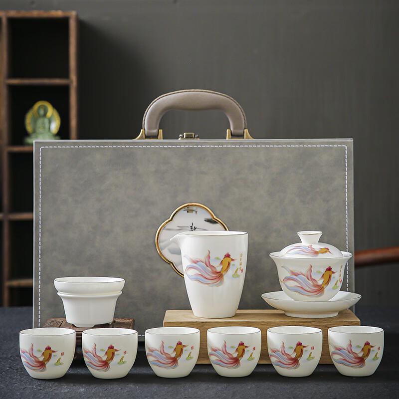Mutton Fat Jade Porcelain Kung Fu Tea Set