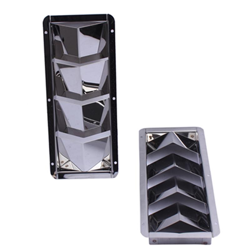 2X Boat Vents Air Louvered Stainless Steel Bilge Vents Grille Ventilation Marine Grill Cover S4