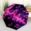 1pc Music Notes Pattern Automatic Folding Umbrella - 8-Rib Durable Iron Frame, Compact Portable for Daily Travel yy251205052