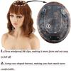 MISS WIG Women Natural Short Water Wave Hair Extensions Wig with Bangs Synthetic Fiber Hairpiece Suitable for Party Daily Use