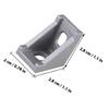 25Pcs Corner Bracket Aluminum 2020 Size 2x2x2cm Heavy Duty Metal for 20Mm Aluminum Extrusion 90 Degree Angle for 3D Printer Cnc