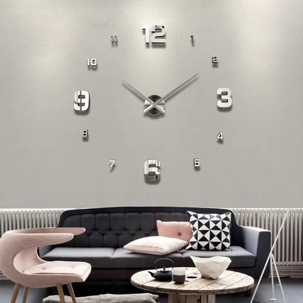 Silent Digital Clock Minimalist Hanging Clock Creative Wall Clock  Bedroom