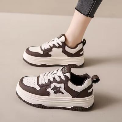 Thick-soled Little White Shoes Women's Spring New Height-increasing Versatile Board Shoes Trend Students Soft-soled Casual Sports Shoes Women