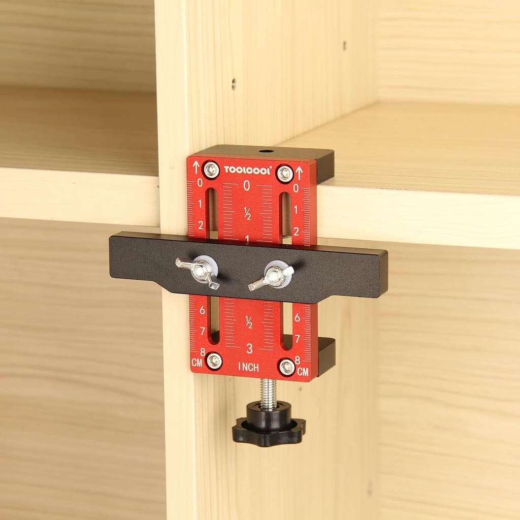 TOOLCOOL Cabinet Door Installation Positioner Installation Jig Tool Aluminum Alloy Cabinet Door Mounting Jig Help for Hanging Cabinet Doors