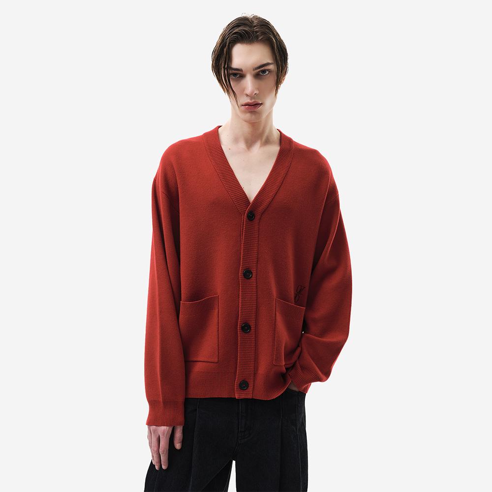 Ziosongzio Dadaism Artwork Cardigan Red Zh2Kt203Rd