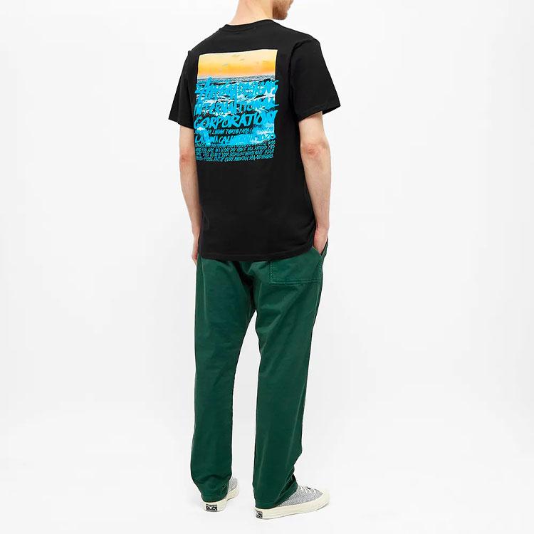 Stussy Clear Day Graphic Short Sleeve American Vintage T-Shirt Unisex Tops Black 1904502-BLACK