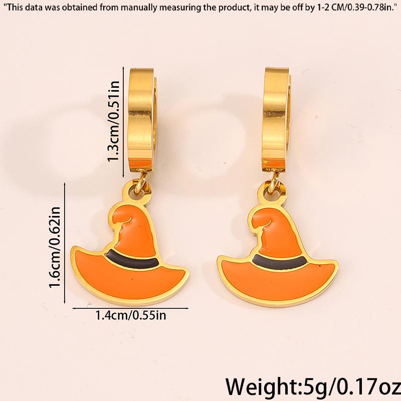 Luxurious Halloween Stainless Steel Pumpkin, Skull & Mummy Earrings