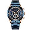 CURREN8355 Men Watch Luxury Sports Quartz Mens Watches Full Steel Waterproof Chronograph Wristwatch Men Relogio Masculino