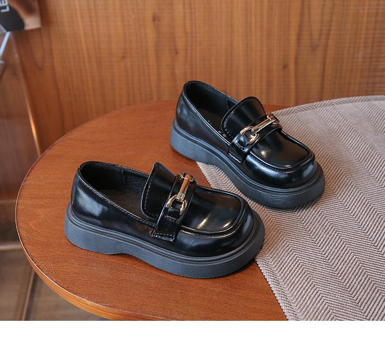 3-18 Years Old Children's Leather Shoes Beige Waterproof Non-slip Boys Girls Single Shoes Black Hundred Non-slip Kids Loafers