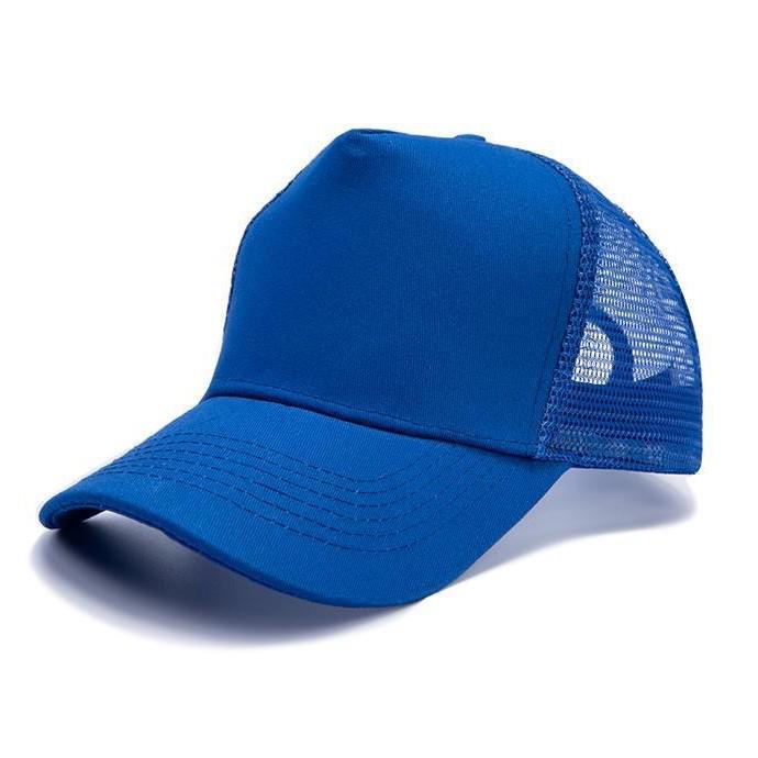 Embroidered Cotton Mesh Baseball Cap, Custom Logo, Solid Color 5-Panel Duckbill Hat for Spring/Summer