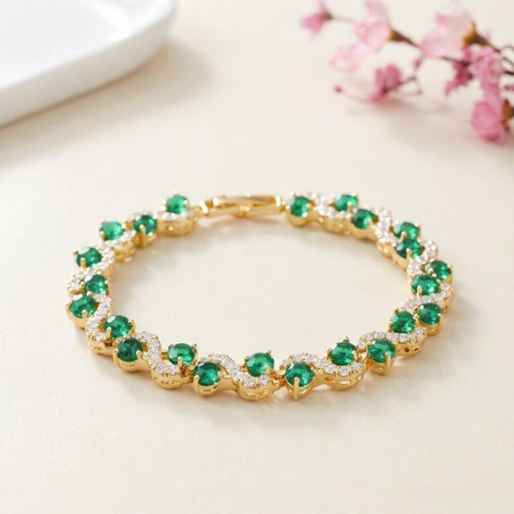 Gold Plated Zircon Cross Hand Chain Zinc Zinc Alloy Fashion Jewelry  Special Occasions