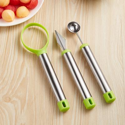 3Pcs/Set Fruit Carving Tools Portable Comfortable Grip Stainless Steel Multipurpose Labor-saving