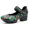 Fashion GKTINOO 2025 Spring New Chinese Style Thick Heels Shoes Genuine Leather Pumps Retro Embossed Women's Platform Shoes