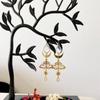 Bohemian Handmade Gold Butterfly Earrings - Long Dangle Style
