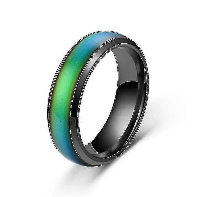 Titanium Steel Thermochromic Ring Blank Stainless Steel Couple Ring Men