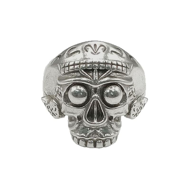 Adjustable Skull Ring Punk Gothic Retro Style Copper Statement Men Women