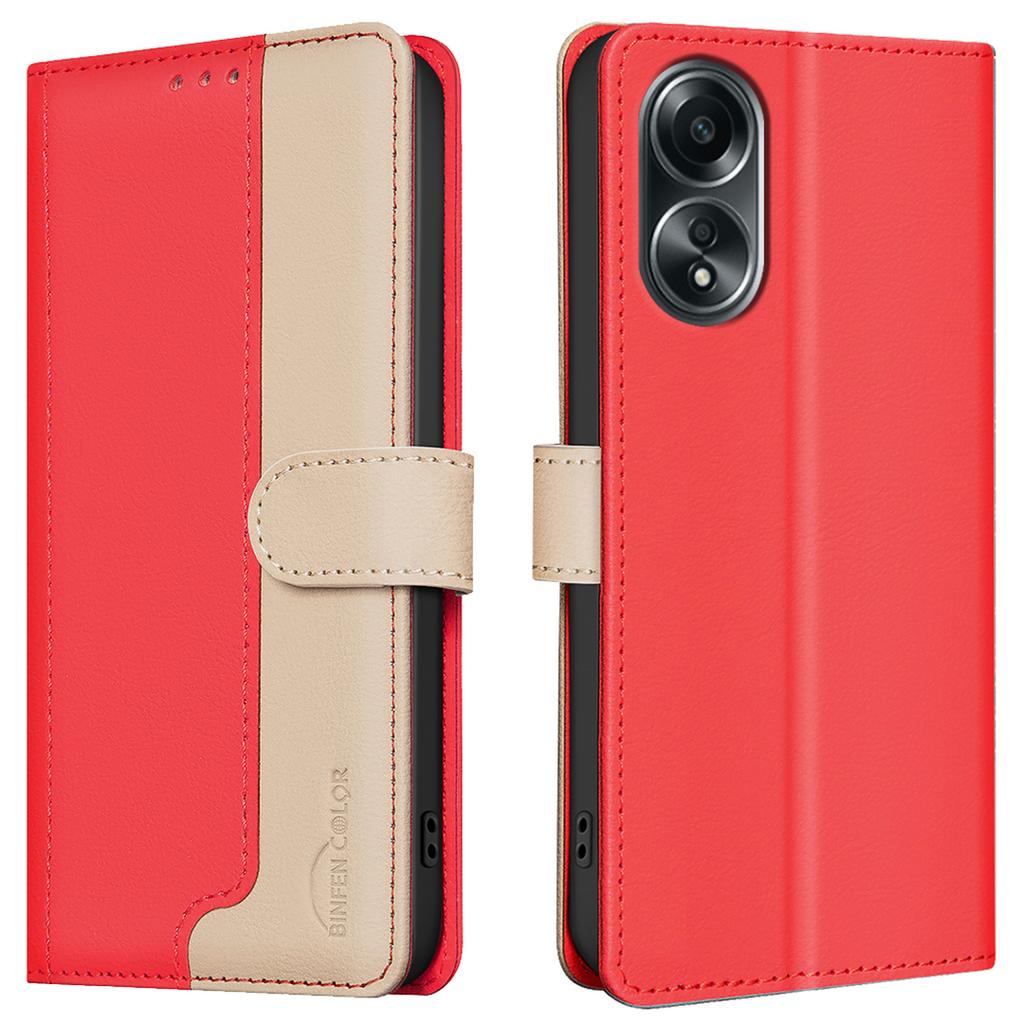 For Oppo A58 4G Case Splicing Color Wallet Leather Cover
