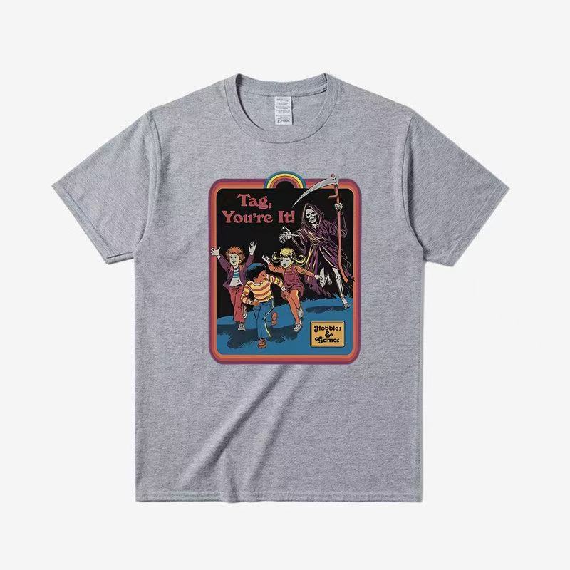 Neue verrückte und kreative bedruckte T-Shirts für Sommer und Herbst 2025 lässige und sportliche kurzärmelige Streetwear für Männer und Frauen