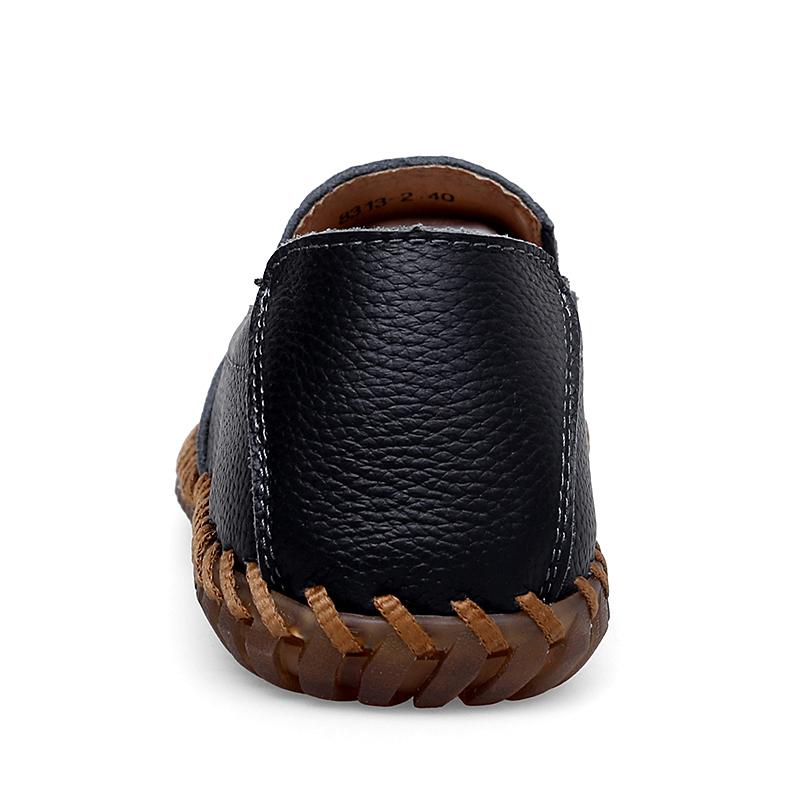 Handmade Genuine Leather Men Shoes Casual Comfortable Slip On Loafers Men Shoes Flats Moccasins Walking Shoes Fall Dropshipping