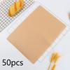 50pcs Large Size Thick Grease-proof Food Paper, Kraft Sandwich Wrapping Paper for Picnic Basket Lined Cooked Kitchen Accessories