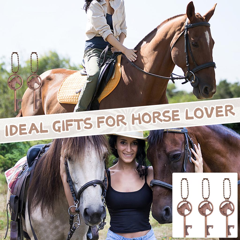 24 Sets Horse Bottle Opener Bulk Keychain with Thank You Card Organza Bags Theme Gift for Wedding Birthday Party Decorations