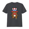 Domo Kun T-Shirt mit blauem Onkel Sam Amerikanischer Hut Design NHK Größe L 100% Baumwolle Neu Vintage Gewaschen Mode Mann