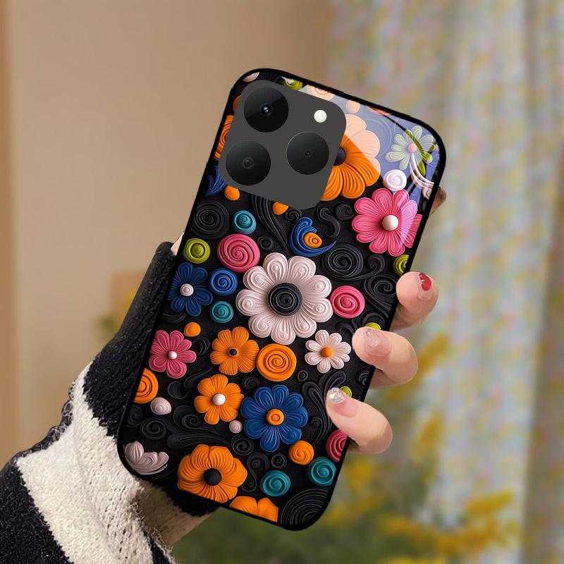 Für Realme 15T 15 T 5G Hülle Luxus Mode Gehärtetes Glas Rückseite Für Realme15T Stoßfester Bumper Funda RMX5111 RMX5112 Etui