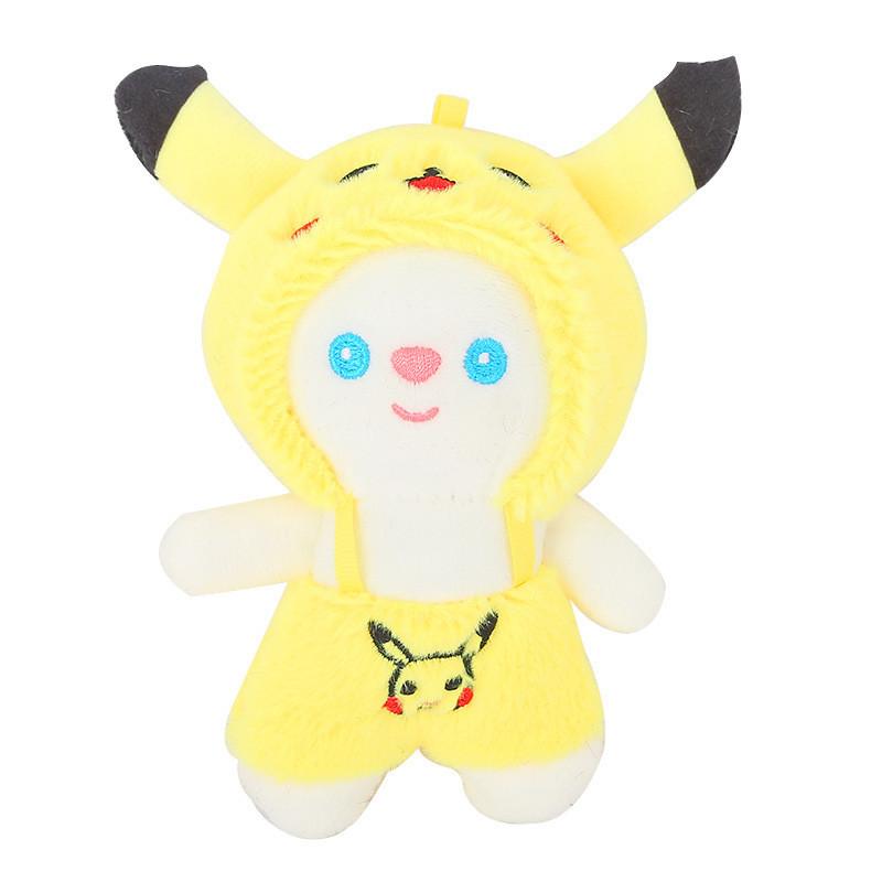 Adorable Bear Keychain Plush Toy Wedding Gift Machine Grab Doll Wholesale жёлтый