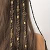 Slitina Zlatý Stříbrný Pletený Kroužek na Vlasy Kroužek na Vlasy pro Dredy Hippie Styl Doplňky do Vlasů Šperky pro Locs Pro Copánky Pro Dívky Ženy