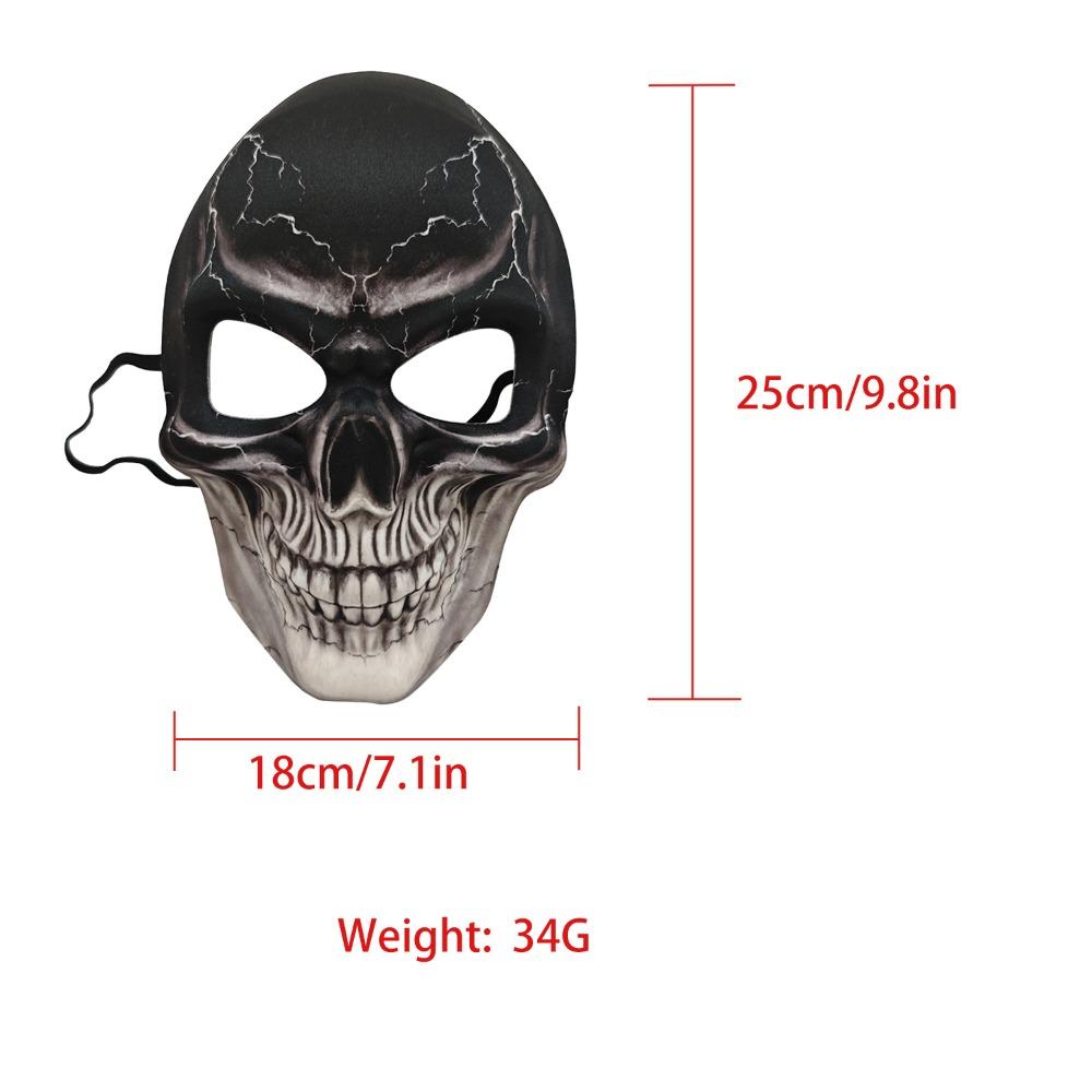 Creative 3D Halloween Mask EVA Adjustable Skull Face Cover Soft Cosplay Costume Ghost Skull Mask Adults