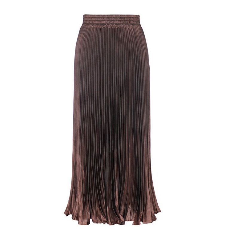 Solid Color Elastic Waist Bag Hip Skirt Pure Color Elastic Waist