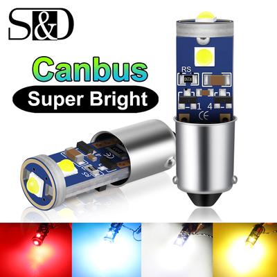 2PCS Ba9s T4W LED Lampadina Super Bright Canbus Error Free Luci di parcheggio per auto Sorgente Auto Interni Lettura Dome Lampade Bianco Blu