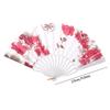 Retro Flower Printed Folding Fan Classical Dancing Fan Women Cheongsam Fan Portable Hand Held Fan Wedding Fan Decor Gifts