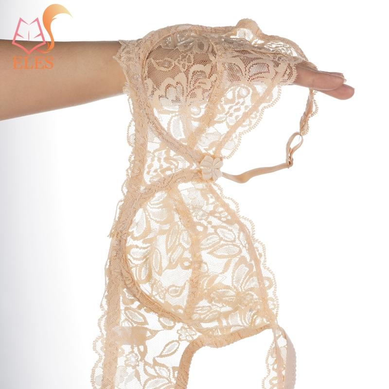 Deep V Sexy Unterwäsche Ultradünnes BH-Set Plus Size Büstenhalter Damen Dessous Spitzenstickerei Transparenter BH