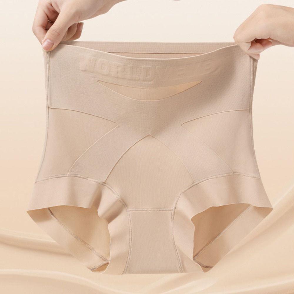 High Waist Seamless Underwear Women Cotton Crotch Butt Lifter Briefs Female