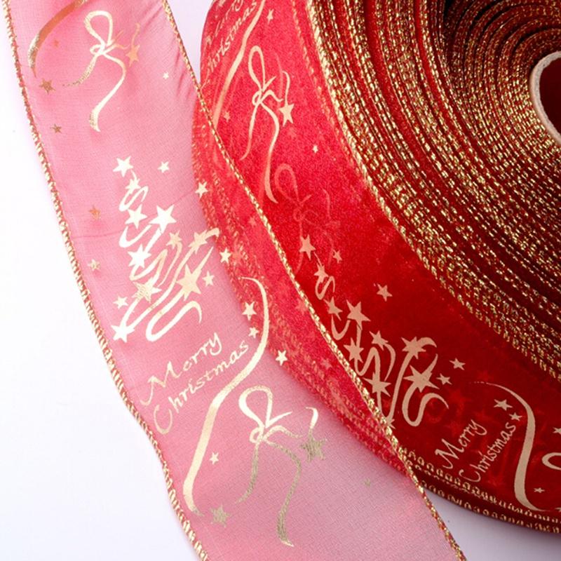 

Красный Цветок Печать Рождественская Лента Украшение Рождественской Елки (цвет: красный) One Size