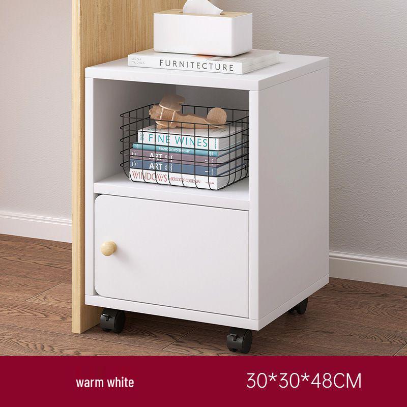 Wooden Office Filing Cabinet with Lock and Under-Desk Storage