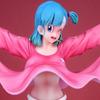 23cm Anime Dragon Ball Bulma GK Figure Resonance Series Lift The Skirt Bulma Action Figure Trendy Toys Ornament Gift Collectible