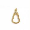 Women's S925 Silver Gourd Pendant Necklace - Classic Round Safety Buckle, Light Luxury Design, Inlaid Accessories