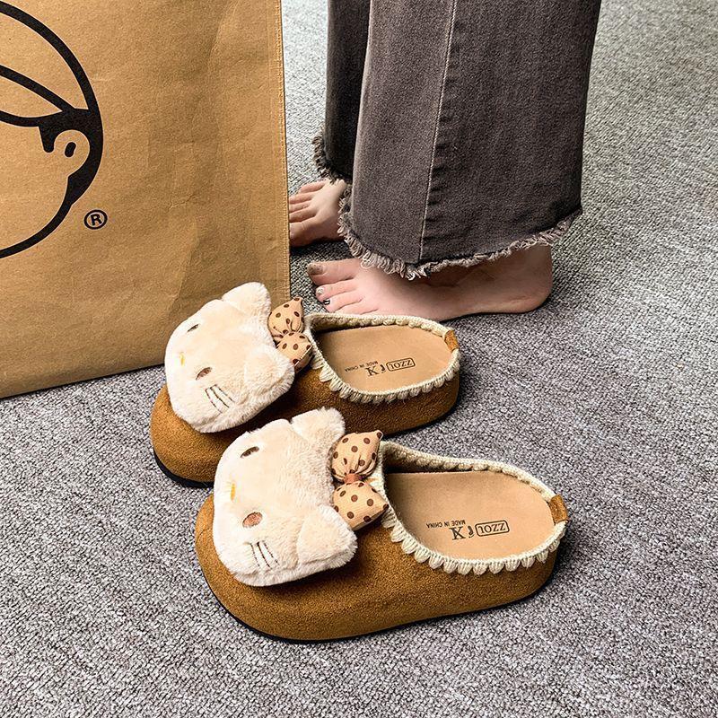 Wind bag head, half slippers, bottom Birkenstocks, cute outside the campus, wearing thick women's lazy shoes, children looking thin cartoon