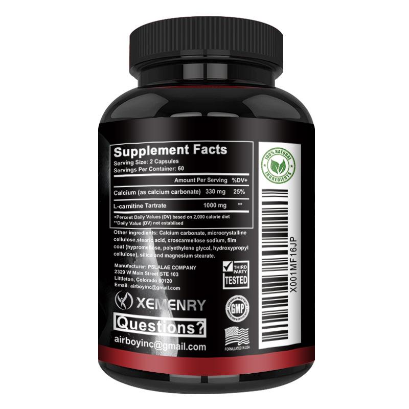 L-Carnitine Capsules 1330mg - Weight Loss, Fat Burning - L-carnitine Tartrate