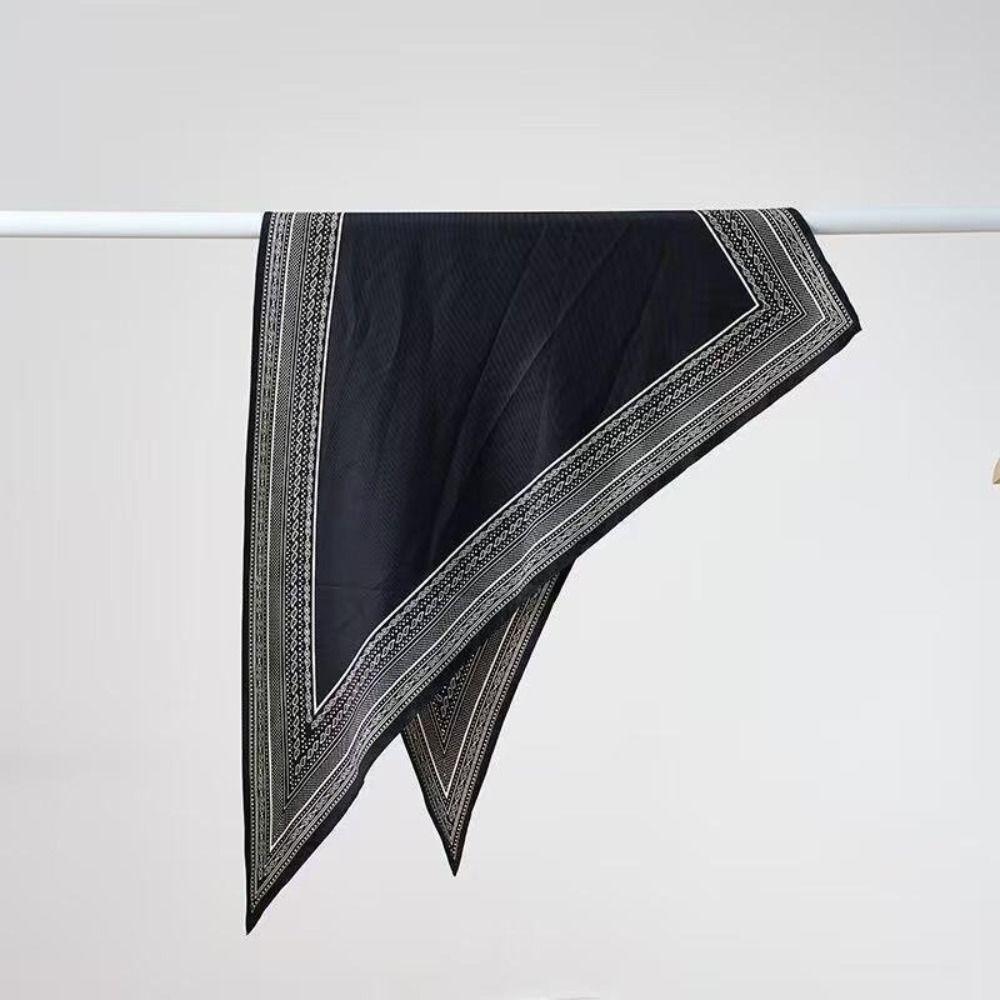 Women's Elegant Sun Protection Triangle Scarf Multiway Wrap Thin Silk Scarf Silk Like Twill Shawl
