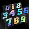Rainbow Motorcycle Racing Number Stickers Waterproof UV Resistant Adhesive Decals