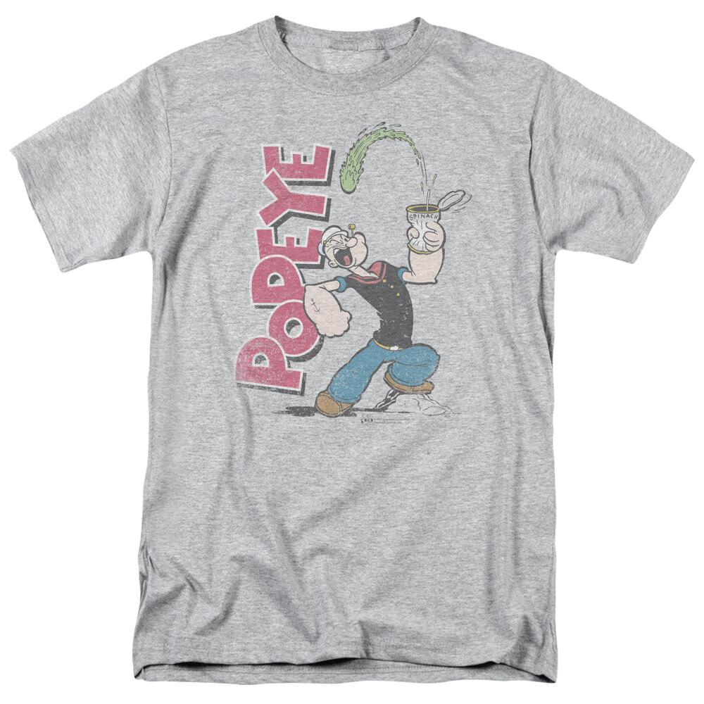 Popeye Spinach Power T Shirt Mens Licensed Sailor Man IDW Comic Tee Sport Gray XXXL